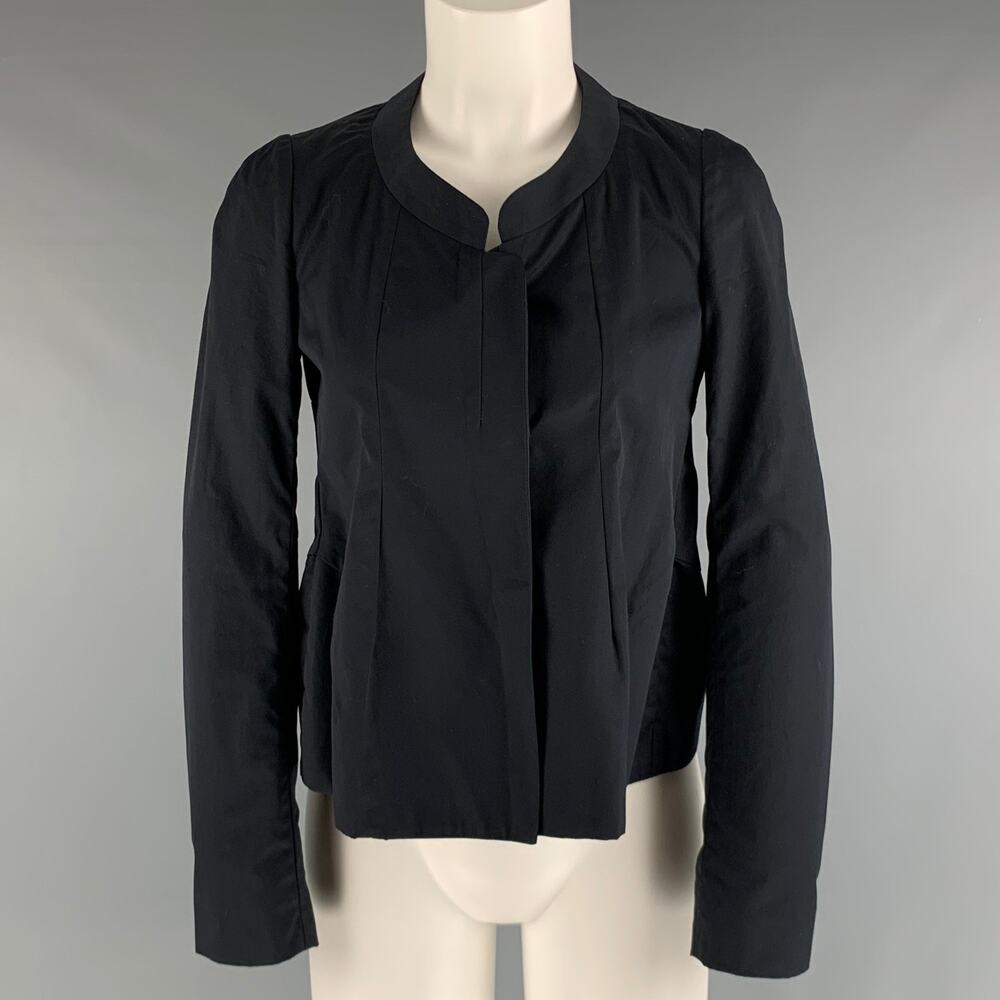 MARNI Size 2 Black Cotton A-Line Jacket